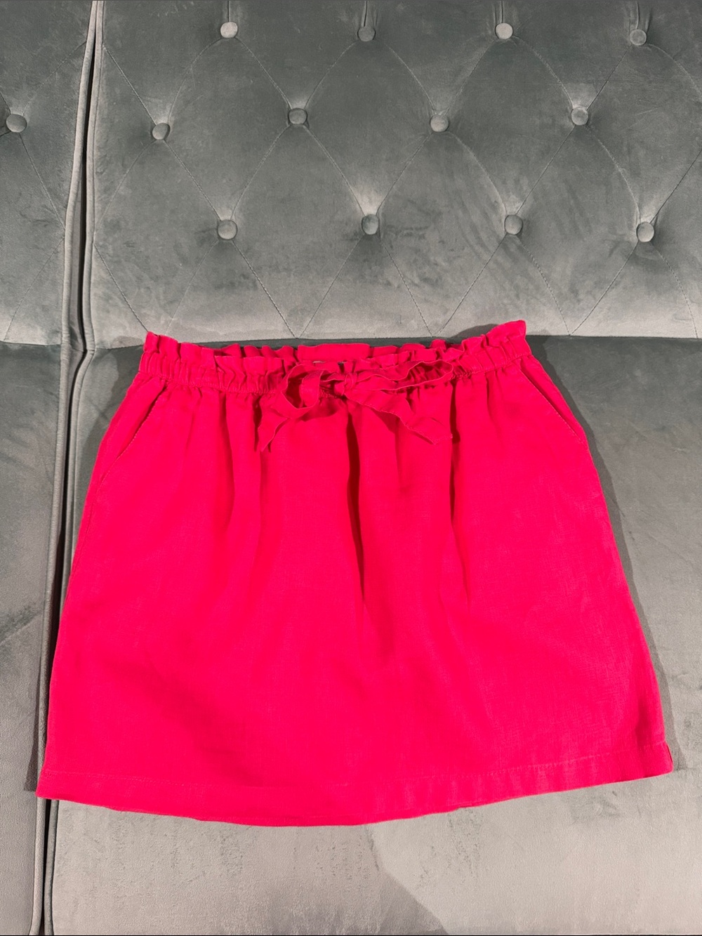 Kenar Hot Pink Paperbag Tie  Skirt